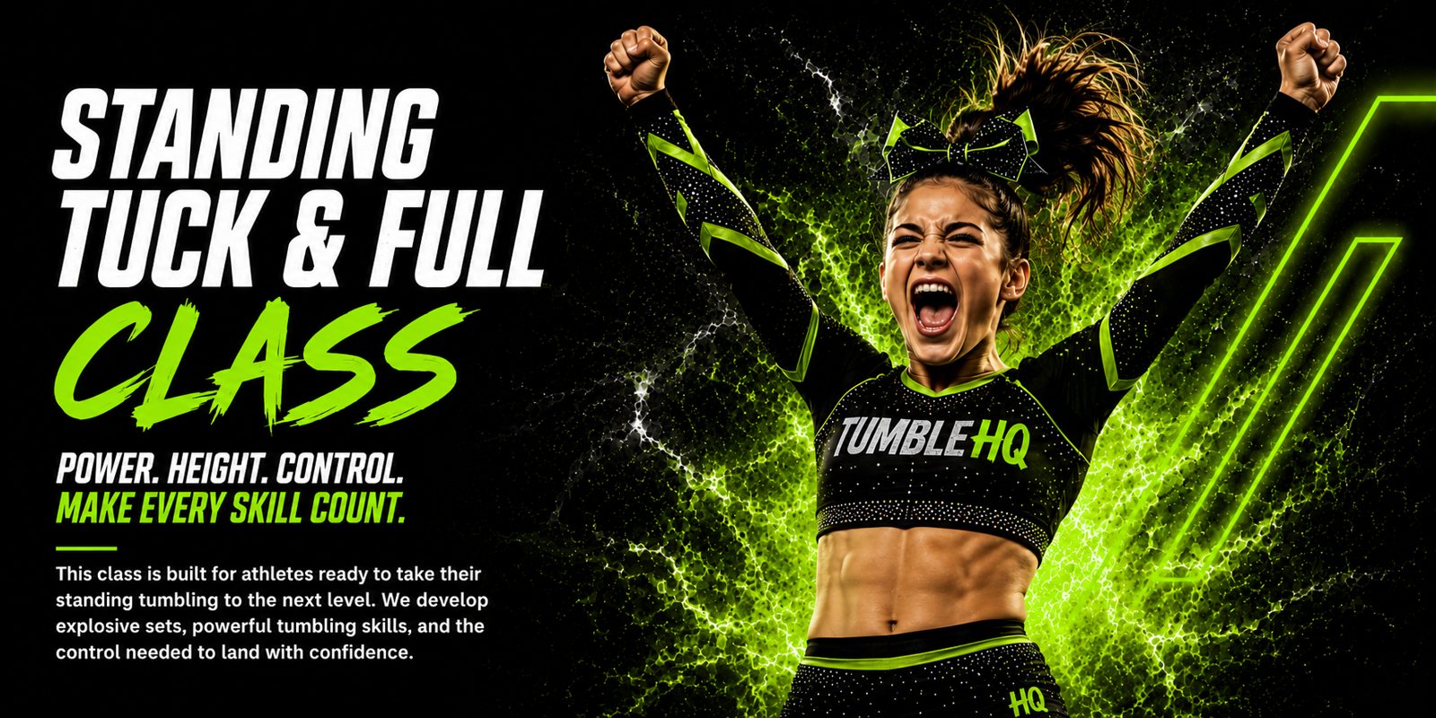 Standing Tuck, Full & Punch Front class at Tumble HQ