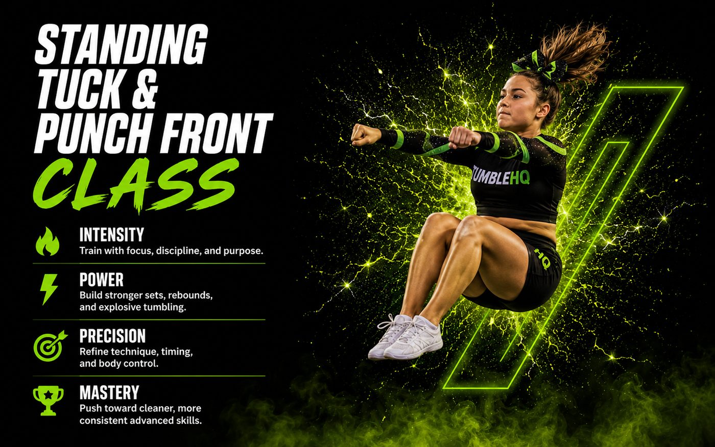 Standing Tuck & Punch Front Class at Tumble HQ
